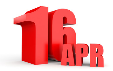 April 16. Text on white background.