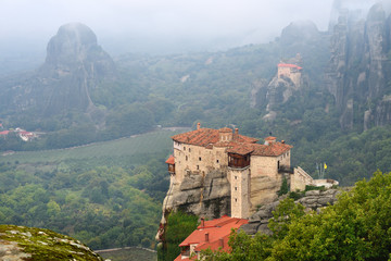 Fototapeta na wymiar Monastery Roussanov, Meteora , Greece