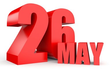 May 26. Text on white background.