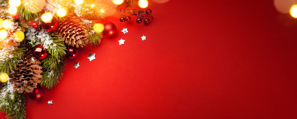 Art red Christmas holidays background; greeting card