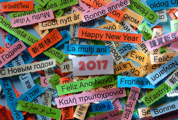 Happy New Year on  different languages