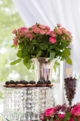 glass of fresh cherries