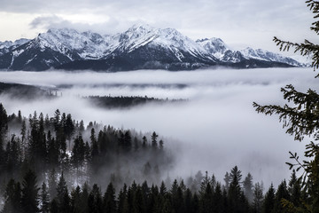 Fototapeta na wymiar Tatra mountains in winter, landscape