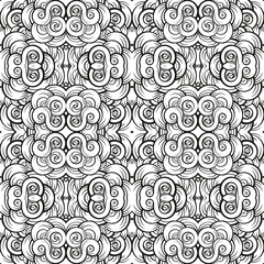 Fantasy decorative ornamental seamless pattern