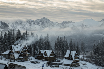 Tatra mountains in winter, landscape