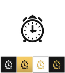 Alarm clock with bells vector icon