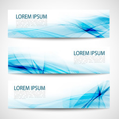 Abstract header blue wave white vector design