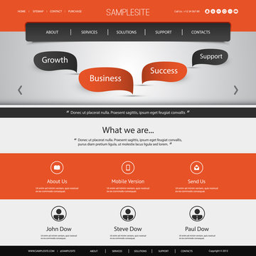 Business, Connection, Network - Website Template 