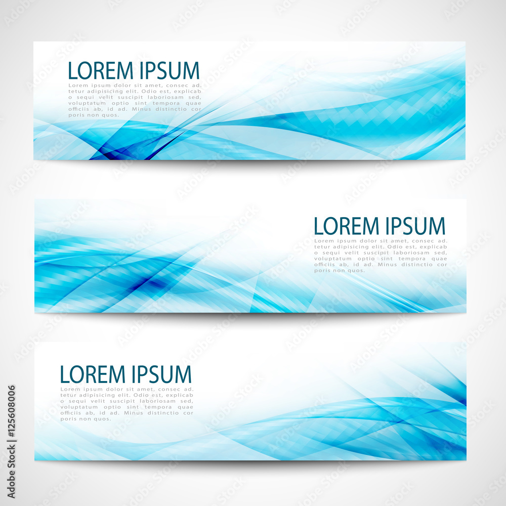 Canvas Prints abstract header blue wave white vector design