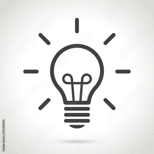 Download "Vector illustration. Line silhouette of light bulb ...