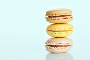 Colorful macaroons. Sweet macarons