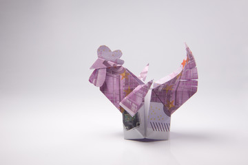 Obraz premium Origami in the form of a cock