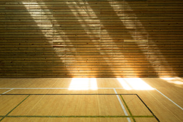 empty badminton court