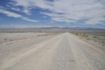 Fototapeta na wymiar Desert Road to infinite