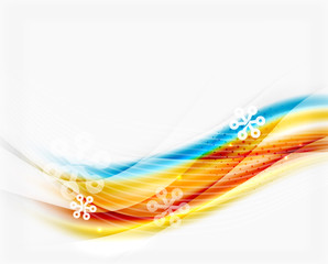 Christmas and New Year business wave template