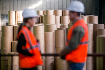 Paper mill factory workers © agnormark