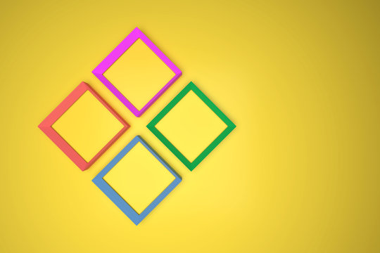 3D squeres template layout for business