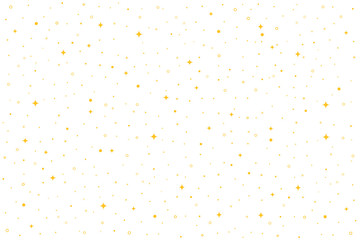Horizontal backdrop with stars, rings, circles. Yellow and white hipster Background with geometric elements