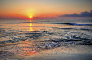 Beautiful sunrise over the sea