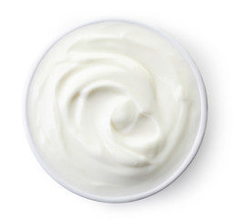 Bowl of greek yogurt - obrazy, fototapety, plakaty