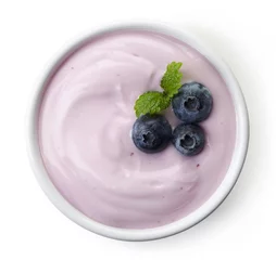 Fototapeten Bowl of blueberry yogurt © baibaz