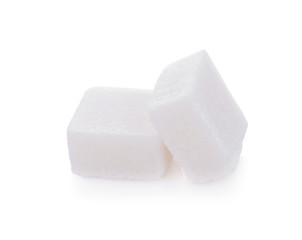 sugar cube on white background