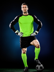 goalkeeper soccer man isolated