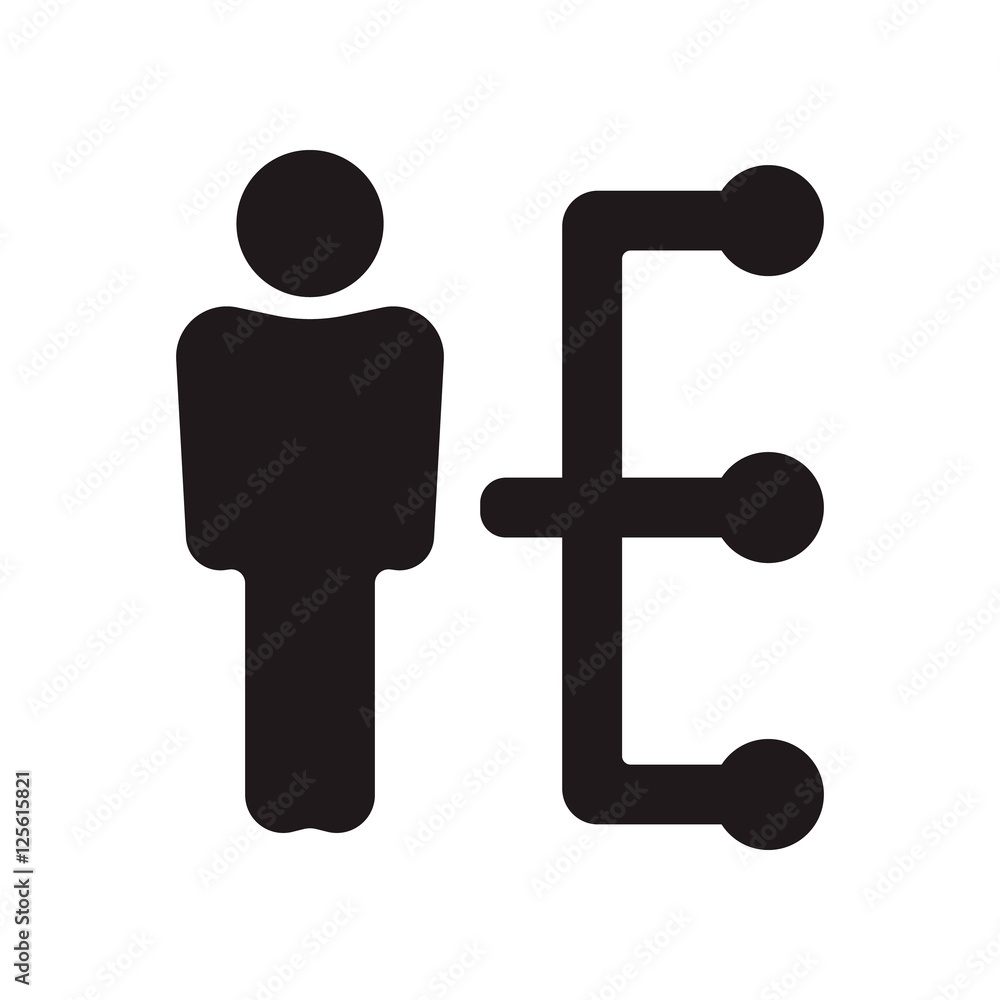 Poster man structure icon