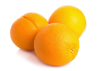 Orange fruit isolated on white background.