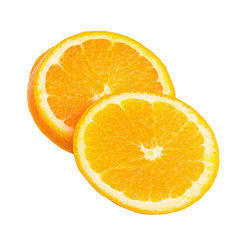 Orange fruit isolated on white background.