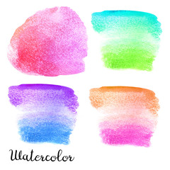 Set of watercolor blots