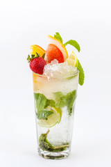 Tropical mojito on a white background