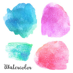 Set of watercolor blots