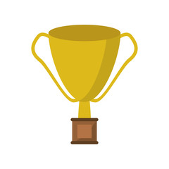 Trophy icon. sport competition and game theme. Isolated design. Vector illustration