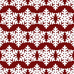Red snowflakes seamless