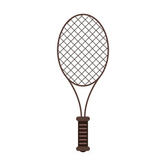 Racket icon. Tennis sport hobby competition and game theme. Isolated design. Vector illustration