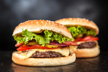 Delicious grilled burger