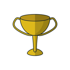 Trophy icon. sport competition and game theme. Isolated design. Vector illustration