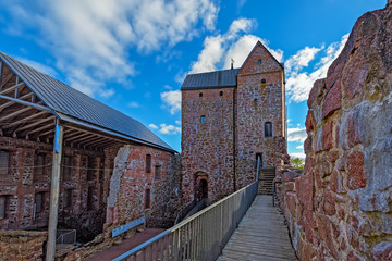 Inner court of Kastelholm castle on Aland islands