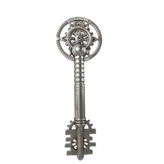 3d illustration key fantasy in the style of steampunk on an isolated white background