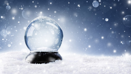 Fototapeta na wymiar Snow Globe - Christmas Magic Ball 
