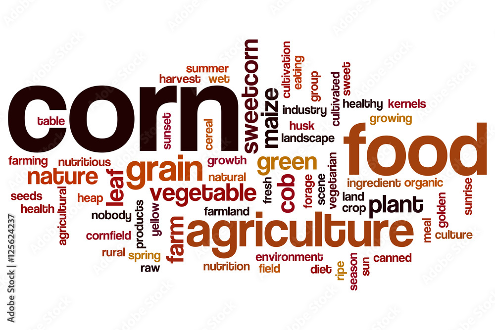 Poster Corn word cloud