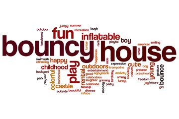 Fototapeta premium Bouncy house word cloud