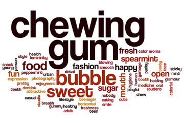 Chewing gum word cloud