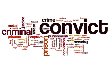 Convict word cloud