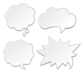 Speech bubbles set