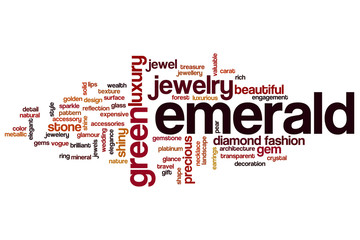 Emerald word cloud