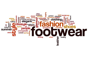 Footwear word cloud
