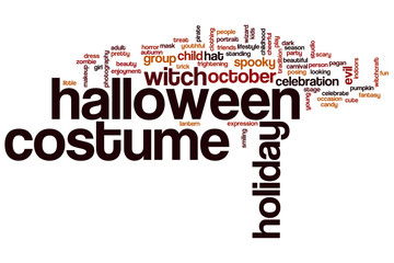 Halloween costume word cloud