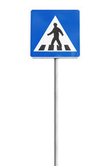 Pedestrian crossing, isolated road sign